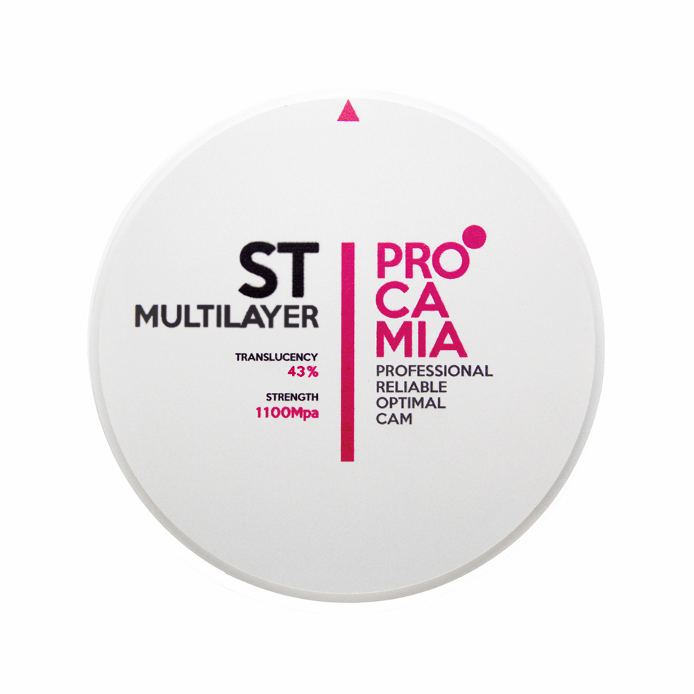 Циркониевый диск PROCAMIA ST Multilayer, D=98 H=30, цвет B2