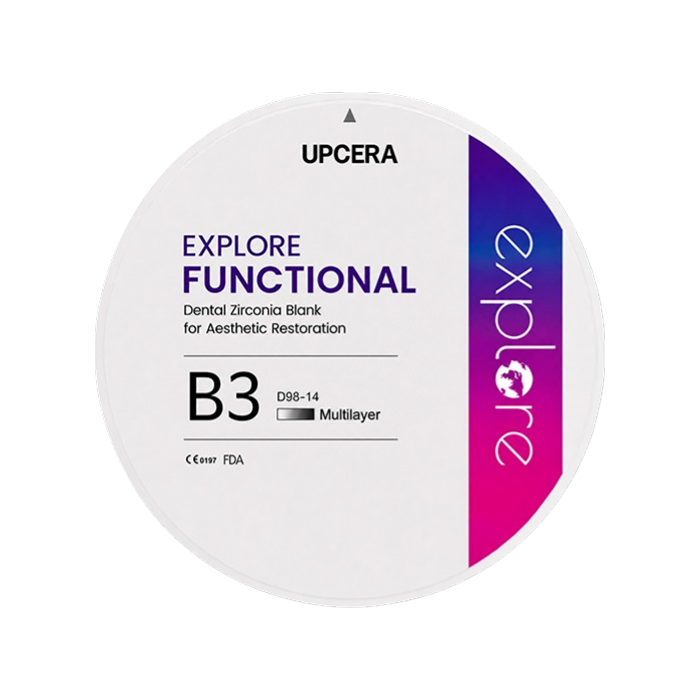 Циркониевый диск UPCERA Explore Functional 4D Multilayer, D=98 H=14, цвет B3