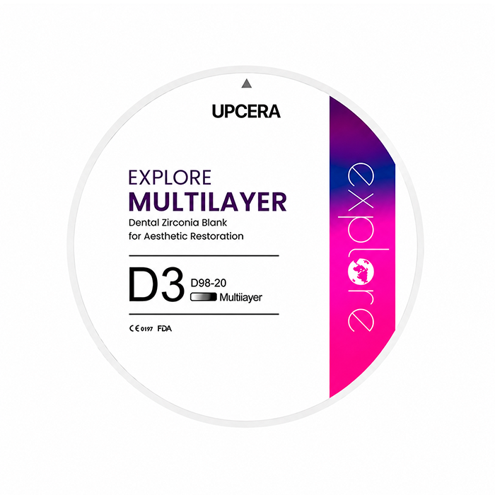 Циркониевый диск UPCERA Explore 4D Multilayer, D=98 H=20, цвет D3