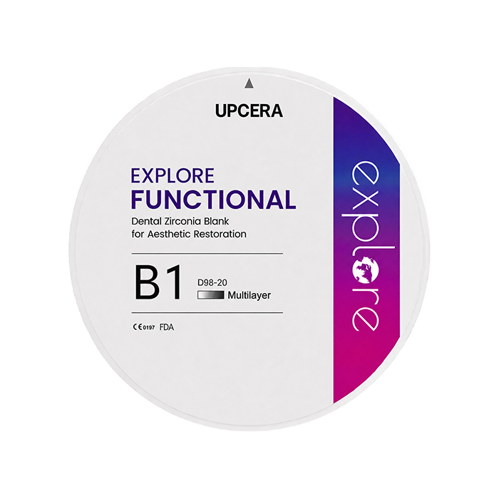 Циркониевый диск UPCERA Explore Functional 4D Multilayer, D=98 H=20, цвет B1