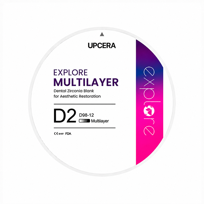 Циркониевый диск UPCERA Explore 4D Multilayer, D=98 H=12, цвет D2