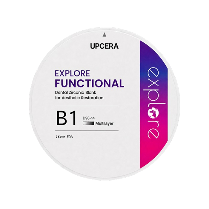 Циркониевый диск UPCERA Explore Functional 4D Multilayer, D=98 H=14, цвет B1