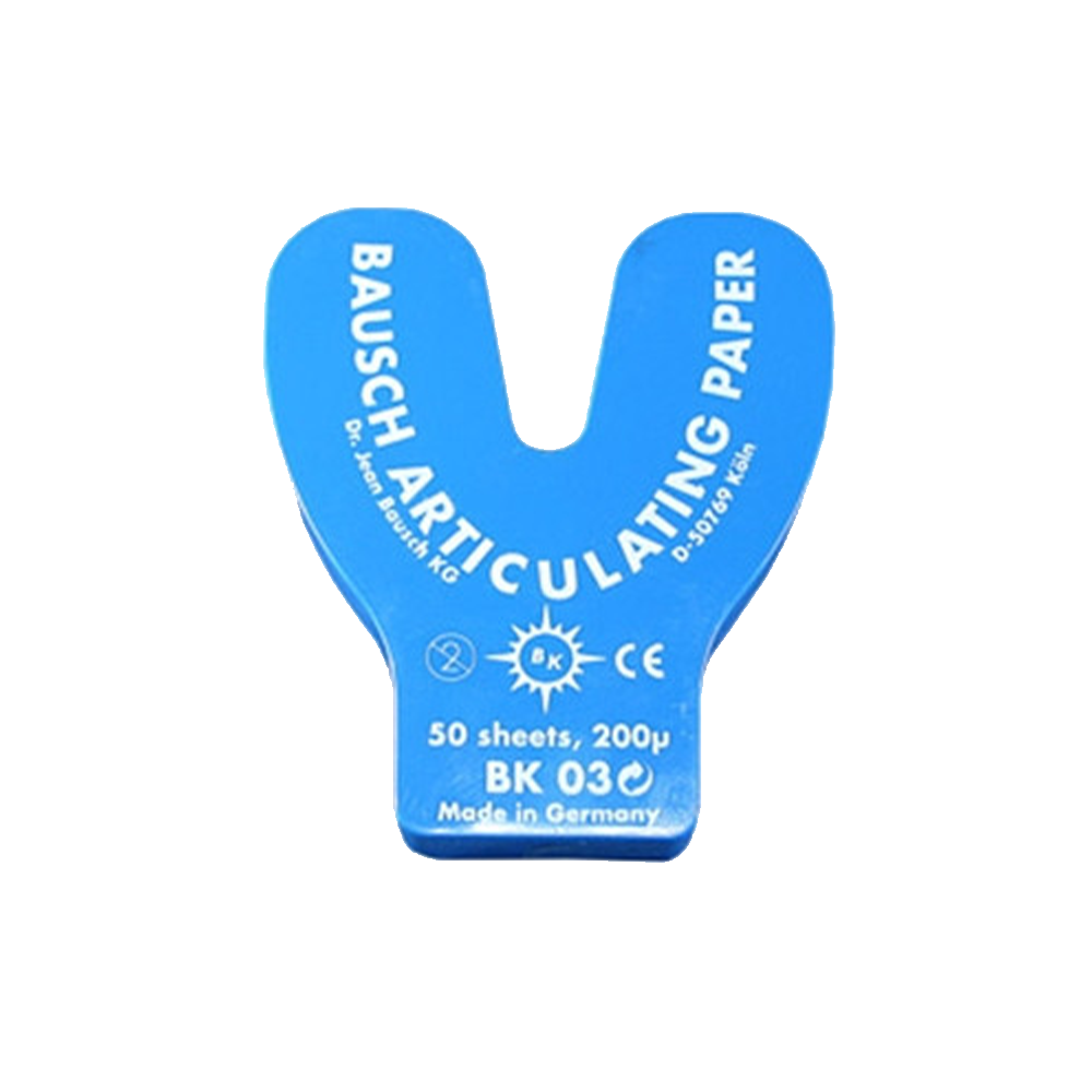 Артикуляционная бумага Bausch ВК 03, 200 мкм, подкова, цвет синий, 50 шт