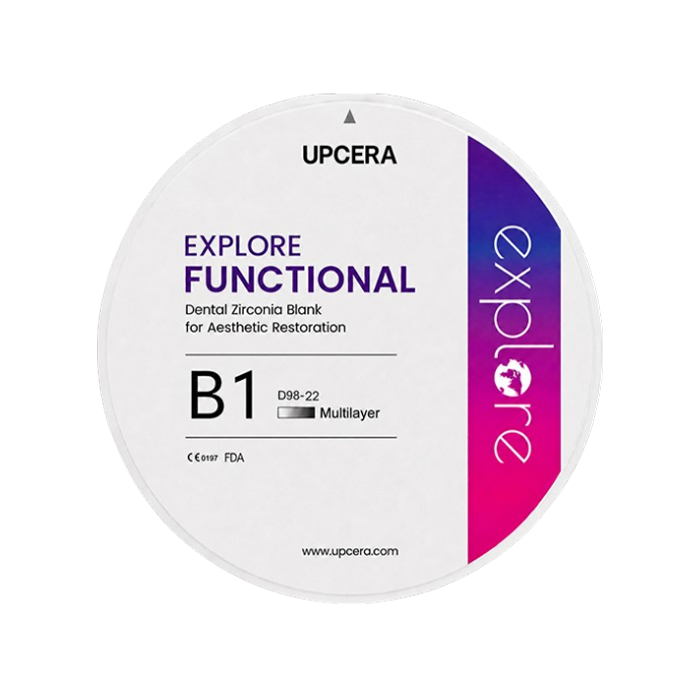 Циркониевый диск UPCERA Explore Functional 4D Multilayer, D=98 H=22, цвет B1