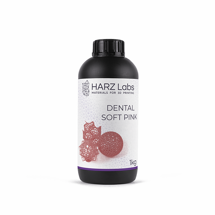 Фотополимер (3D смола) HARZ Labs DENTAL Soft Розовый, 1кг