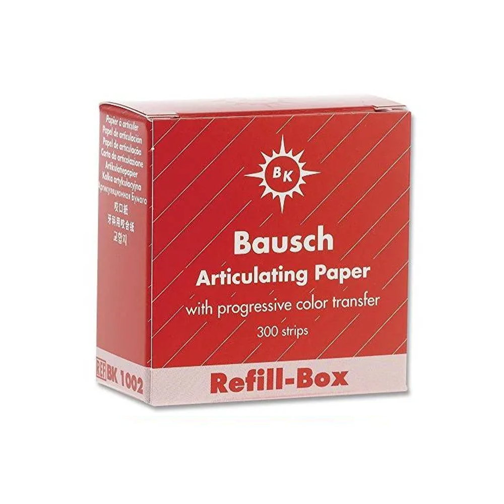Артикуляционная бумага Bausch ВК 1002, 200 мкм, прямая, цвет красный, 300 шт