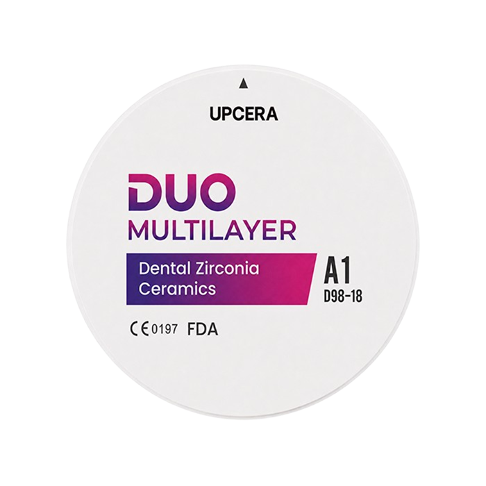 Циркониевый диск UPCERA Explore DUO Functional 4D Multilayer, D=98 H=18, цвет A1