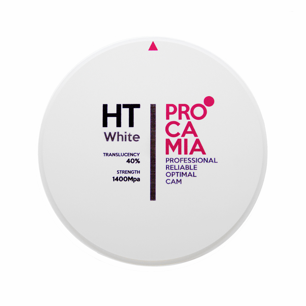 Циркониевый диск PROCAMIA HT, D=98 H=18, цвет Белый