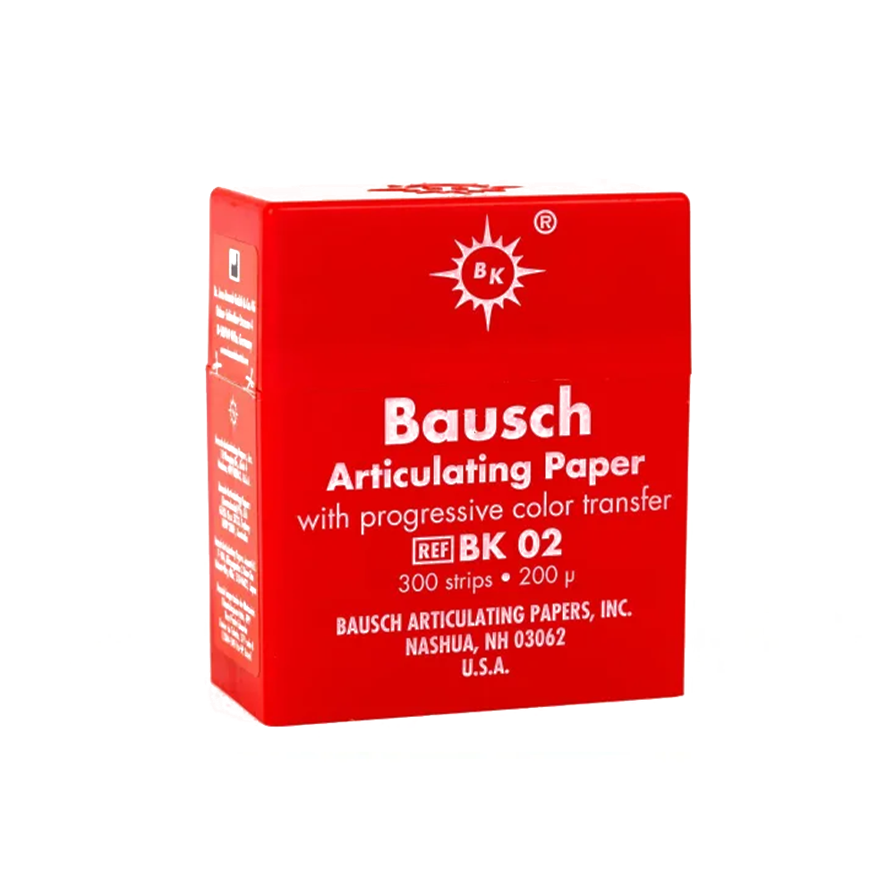 Артикуляционная бумага Bausch ВК 02, 200 мкм, прямая, цвет красный, 300 шт