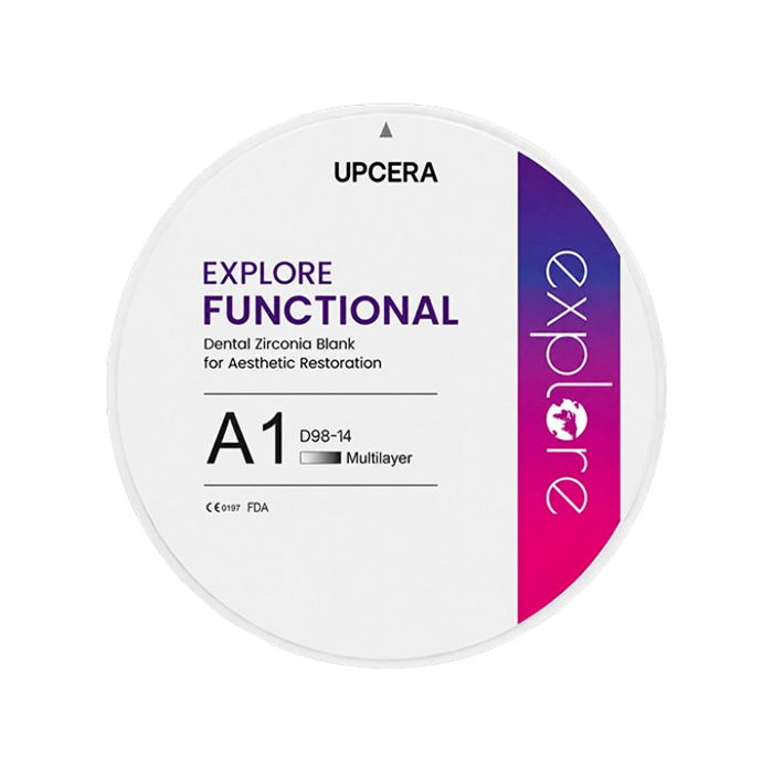 Циркониевый диск UPCERA Explore Functional 4D Multilayer, D=98 H=14, цвет A1