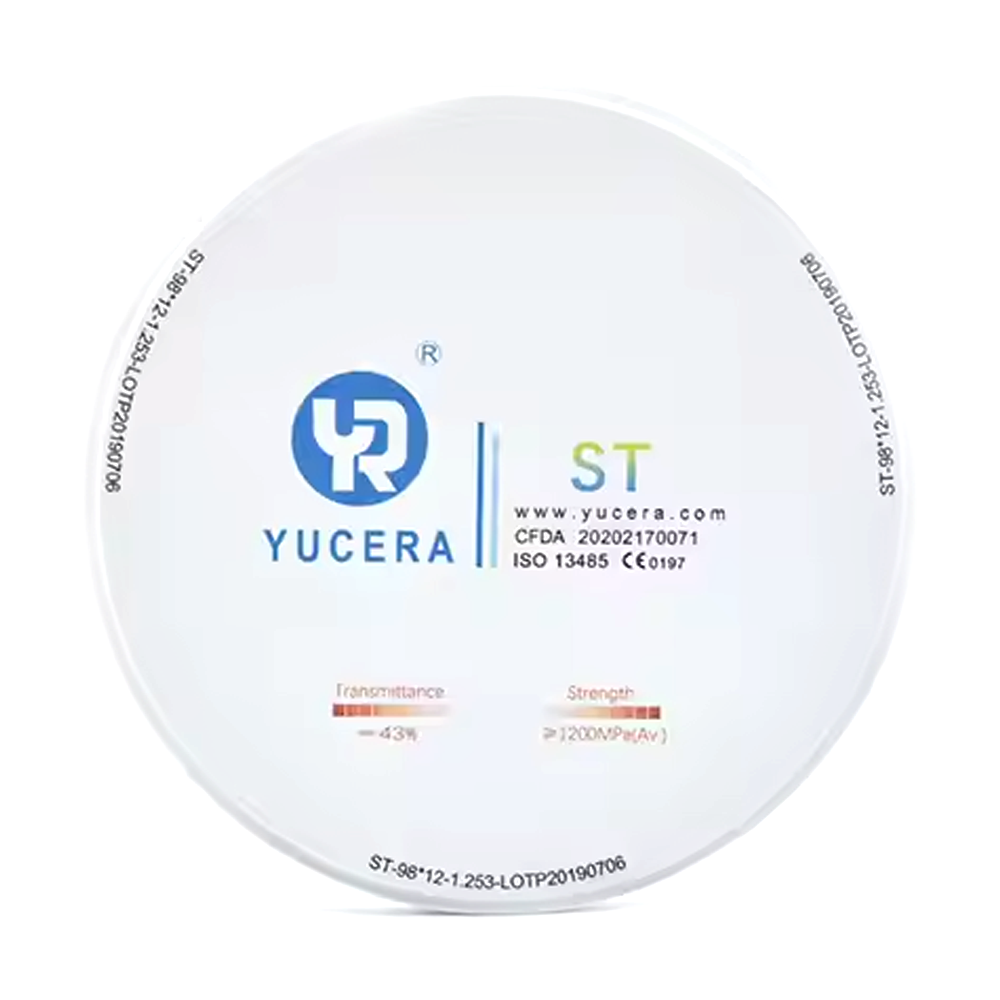 Циркониевый диск YUCERA ST, D=98 H=16, цвет A1
