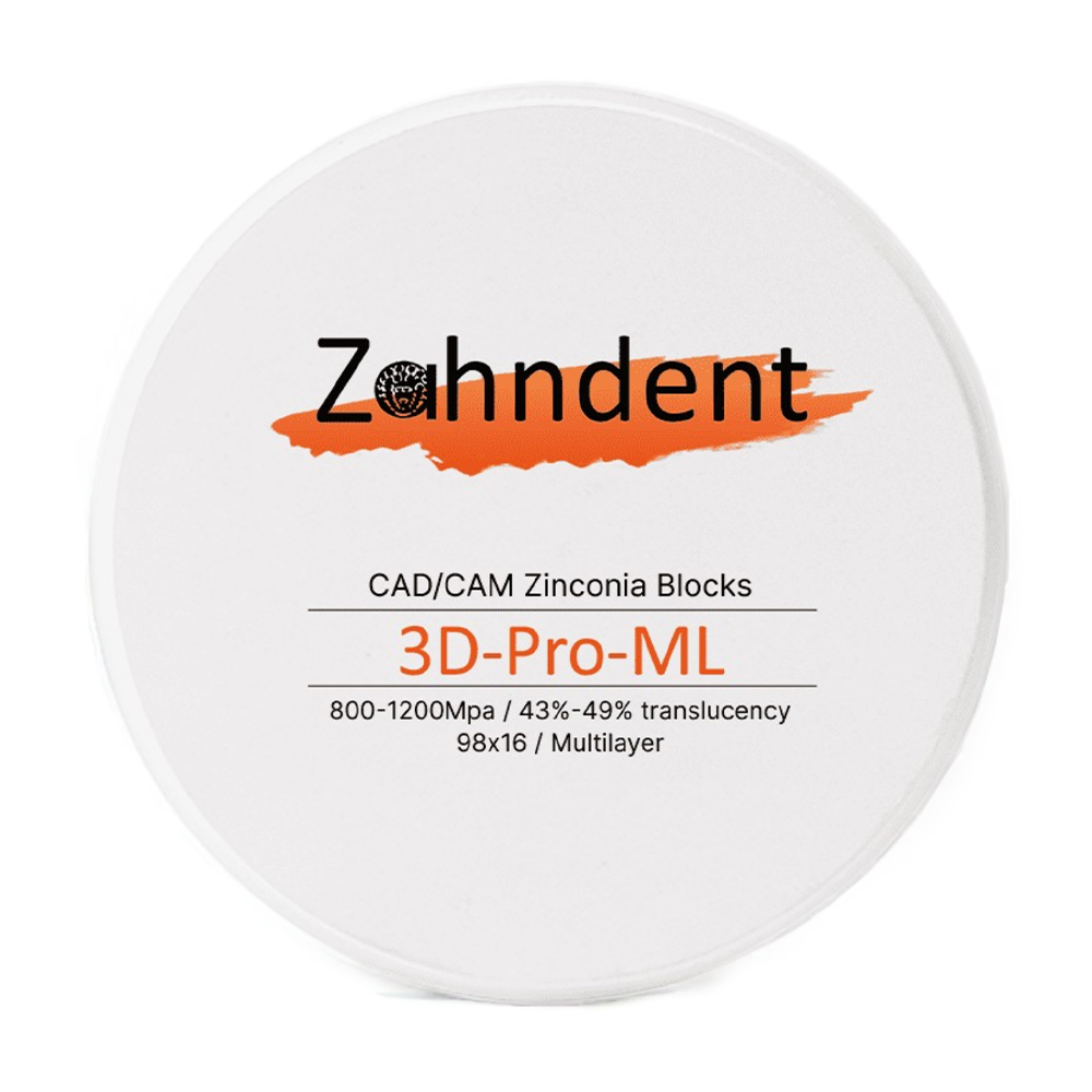 Циркониевый диск Zahndent 3D Pro Multilayer, D=98 H=16, цвет A3.5