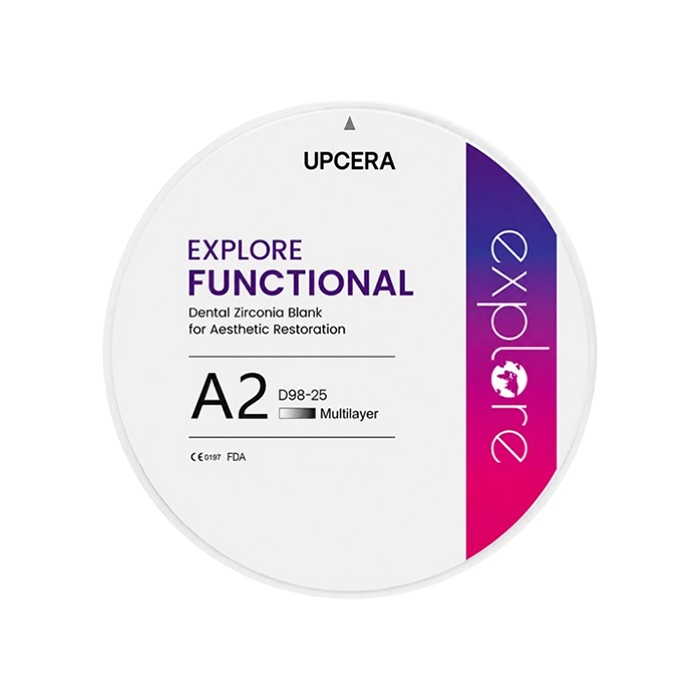 Циркониевый диск UPCERA Explore Functional 4D Multilayer, D=98 H=25, цвет A2