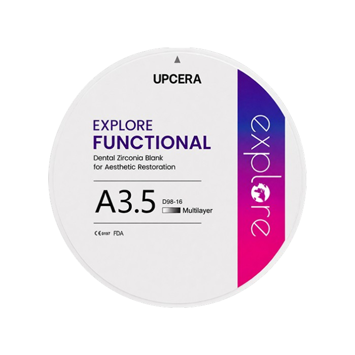 Циркониевый диск UPCERA Explore Functional 4D Multilayer, D=98 H=16, цвет A3.5