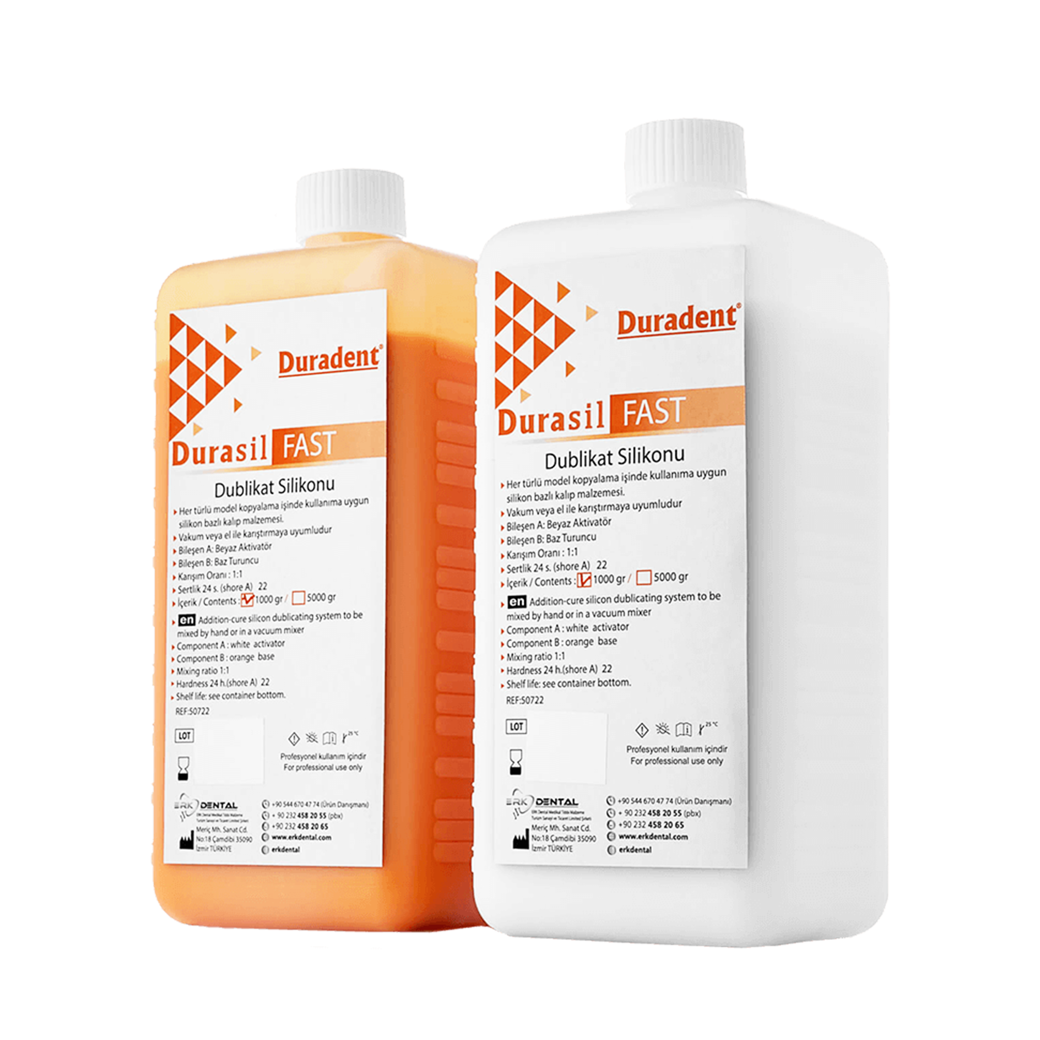 Duradent Durasil Fast 22H силикон для дублирования, оранжевый