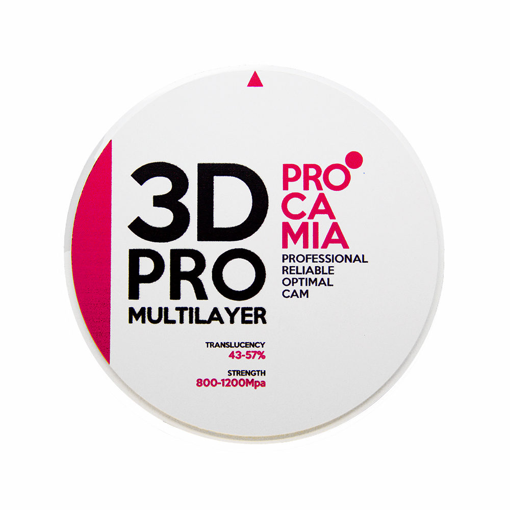 Циркониевый диск PROCAMIA 3D Pro Multilayer, D=98 H=30, цвет B2