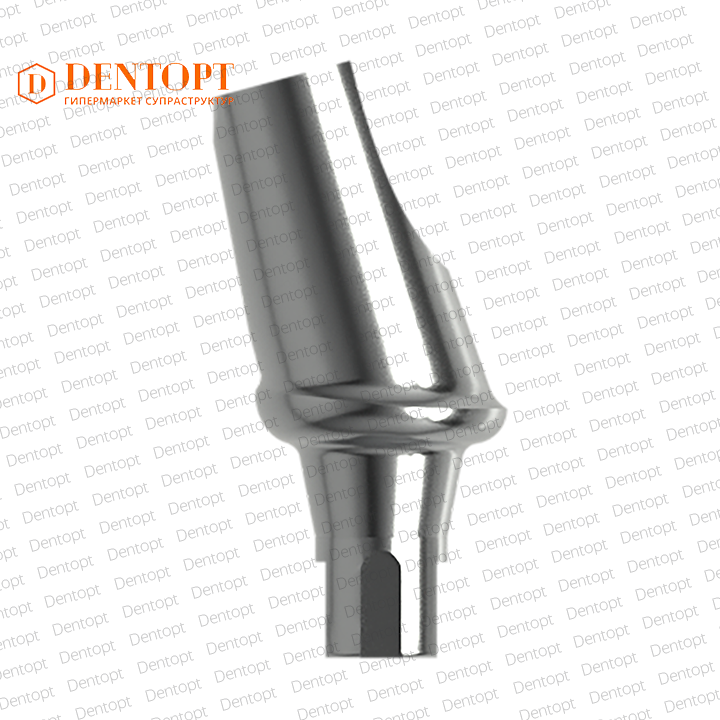 Абатмент угловой, совместимый с Straumann Bone Level NC G/H= 1.0 Угол=15°, одиночка