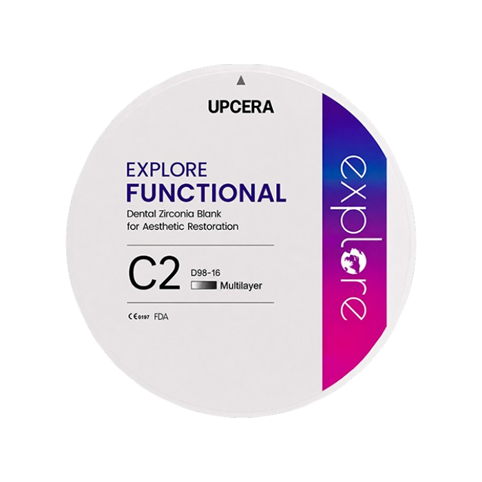 Циркониевый диск UPCERA Explore Functional 4D Multilayer, D=98 H=16, цвет C2